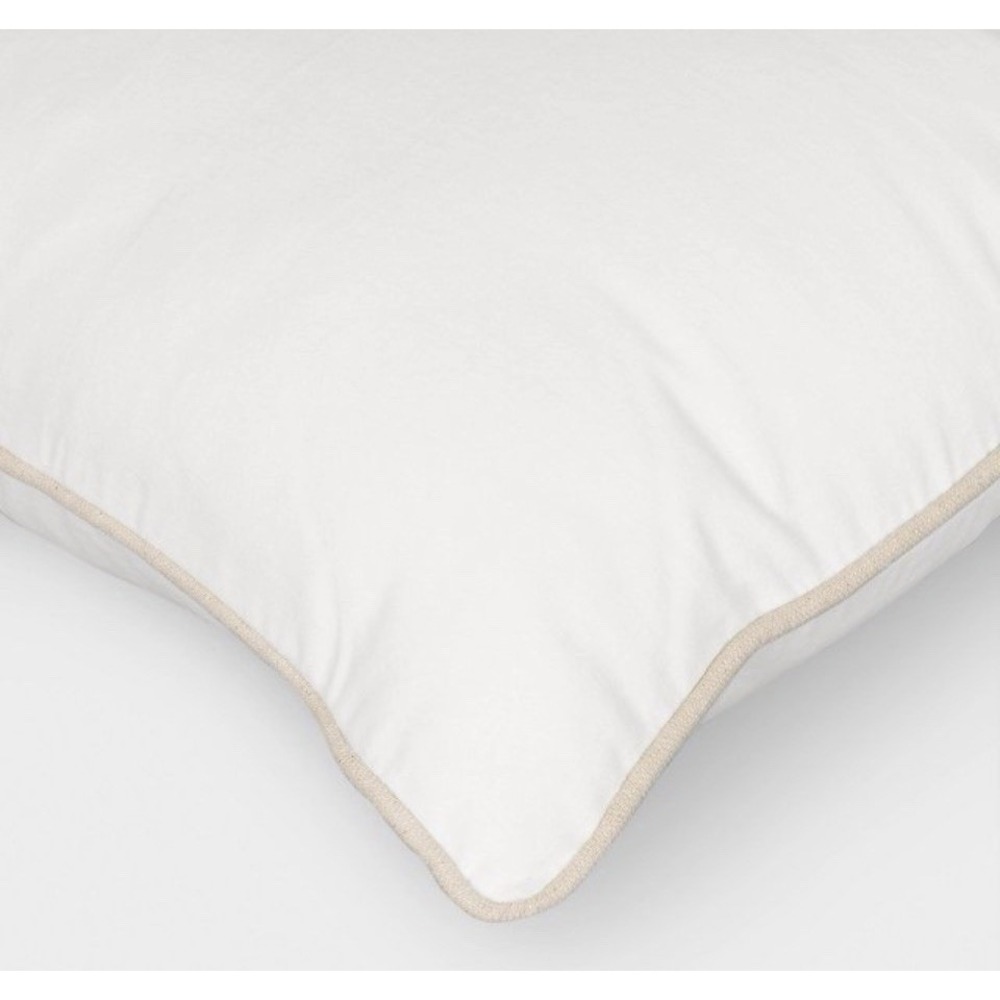 Threshold 20x20 Ivory Square Cotton Velvet Pillow - Picture 2 of 3